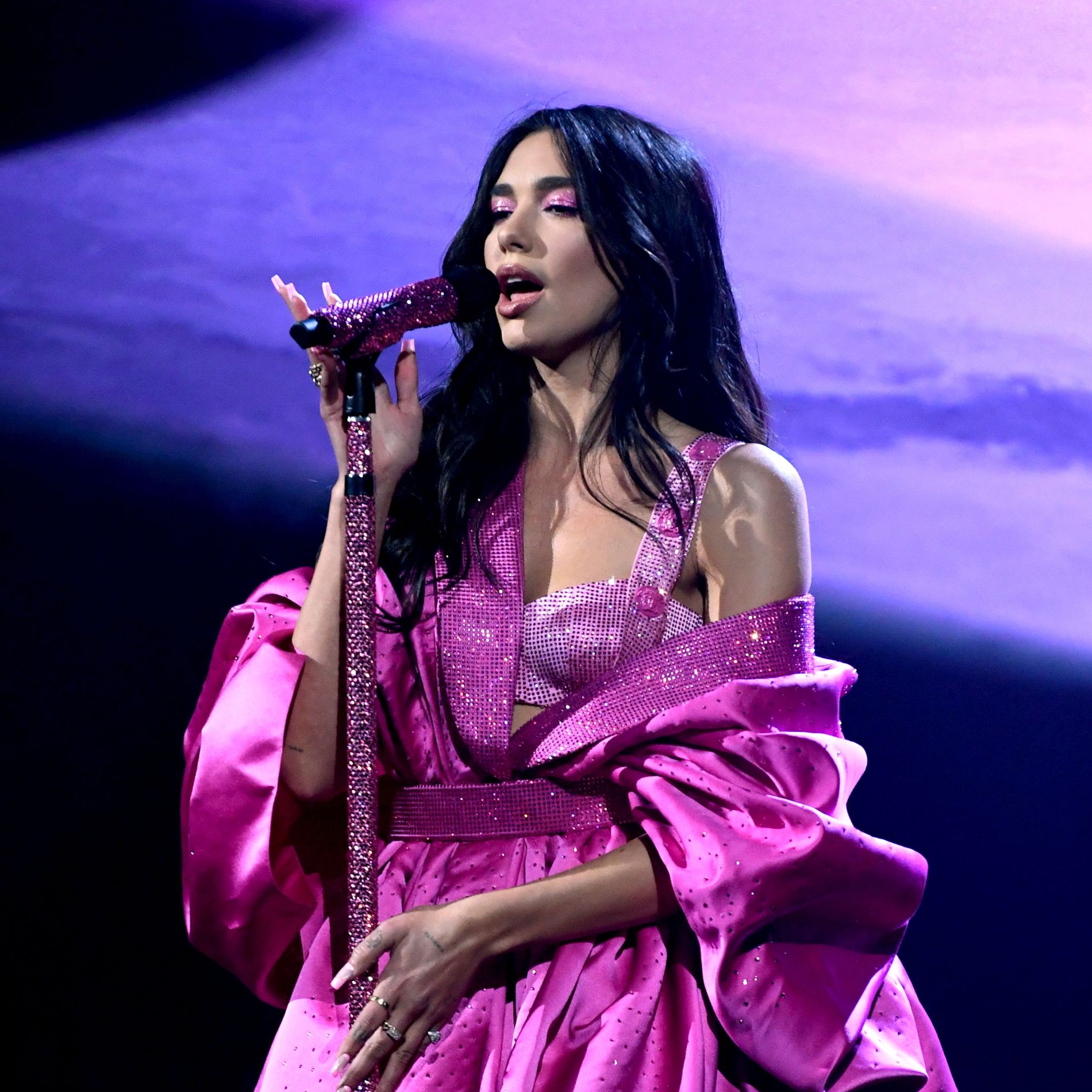 Dua Lipa in Versace Gown at the 63rd Grammy's
